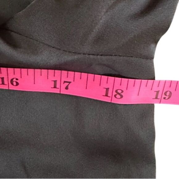 H&M Wrapover Black Satin Classic Blouse. Size XS - Picture 5 of 8